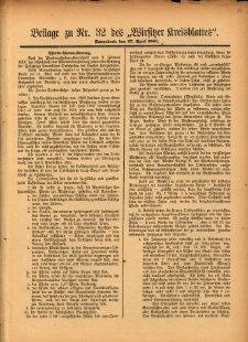 Beilage zu Nr.32 des &bdquo;Wirsitzer Kreisblattes&rdquo; 1901.04.27