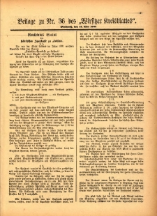 Beilage zu Nr.36 des „Wirsitzer Kreisblattes” 1901.05.11