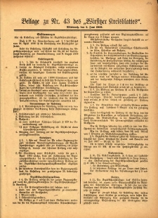 Beilage zu Nr.43 des „Wirsitzer Kreisblattes” 1901.06.05