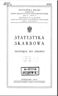 Statystyka skarbowa [1932-1933]
