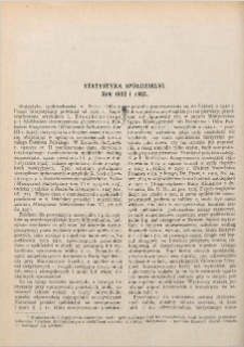 Statystyka spółdzielni. Rok 1922 i 1923