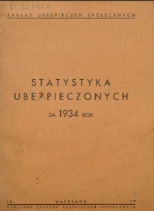 Statystyka Ubezpieczonych za 1934 rok