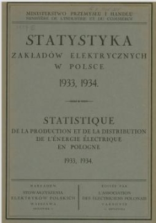 Statystyka zakładów elektrycznych w Polsce 1933, 1934