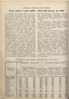 Ceny ziemi w roku 1926