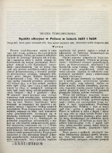 Spółki akcyjne w Polsce w latach 1927 i 1928