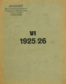 Sprawozdanie z czynności za rok obrotowy 1925/26.