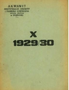 Sprawozdanie z czynności za rok obrotowy 1929/30.