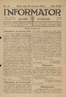 Informator Powiatu Śremskiego. 1936.06.24 R.18 Nr 34