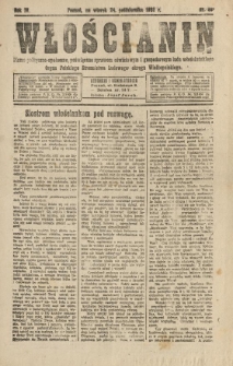 Włościanin : pismo polityczno-społeczne, poświęcone sprawom oświatowym i gospodarczym ludu włościańskiego. Organ Polskiego Stronnictwa Ludowego, okręgu Wielkopolskiego. 1922.10.24 R.4 Nr 58