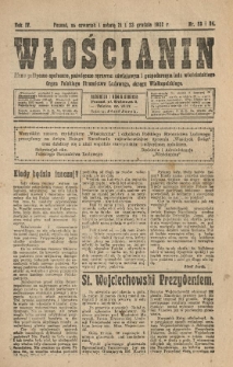 Włościanin : pismo polityczno-społeczne, poświęcone sprawom oświatowym i gospodarczym ludu włościańskiego. Organ Polskiego Stronnictwa Ludowego, okręgu Wielkopolskiego. 1922.12.21-23 R.4 Nr 83 i 84
