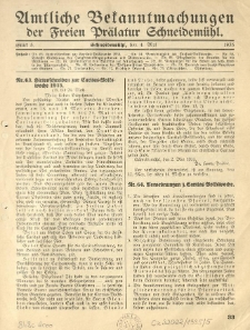 Amtliche Bekanntmachungen der Freien Pr&auml;latur Schneidem&uuml;hl. 1935.05.04 St&uuml;ck 5