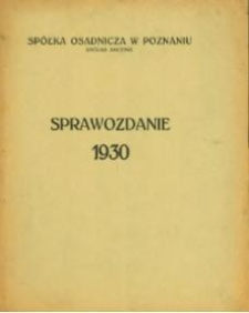 Sprawozdanie za dwunasty rok obrachunkowy 1930
