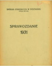 Sprawozdanie za trzynasty rok obrachunkowy 1931