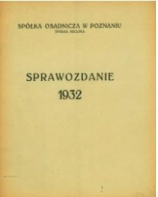 Sprawozdanie za czternasty rok obrachunkowy 1932