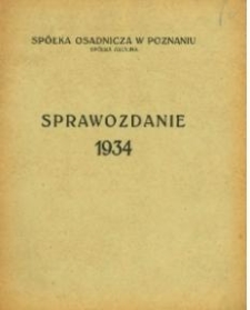 Sprawozdanie za szesnasty rok obrachunkowy 1934
