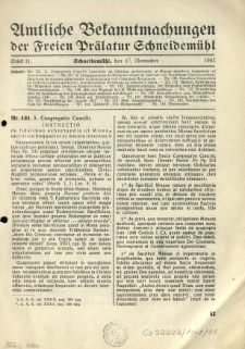 Amtliche Bekanntmachungen der Freien Pr&auml;latur Schneidem&uuml;hl. 1941.11.17 St&uuml;ck 11