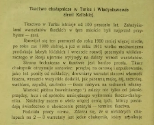 Tkactwo chałupnicze w Turku i Władysławowie ziemi Kaliskiej