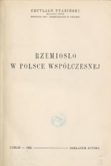 Rzemiosło w Polsce współczesnej