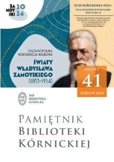 Spis treści. Pamiętnik Biblioteki Kórnickiej. Z.41