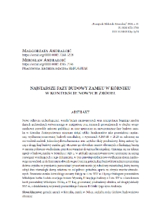 Najstarsze fazy budowy Zamku w Kórniku w kontekście nowych źródeł. Pamiętnik Biblioteki Kórnickiej. Z.41