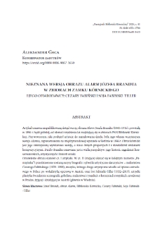 Nieznana wersja obrazu "Alarm" J&oacute;zefa Brandta w zbiorach Zamku K&oacute;rnickiego i jego ofiarodawcy: Cezary Fabiński i Soja Fabiński-Tiller. Pamiętnik Biblioteki K&oacute;rnickiej. Z.41