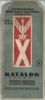 Katalog Główny: obejmuje przemysł, samorządy, wychowanie fizyczne i instytucje kulturalno-oświatowe