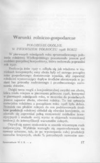 Warunki rolniczo-gospodarcze