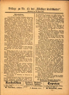 Beilage zu Nr.45 des „Wirsitzer Kreisblattes” 1901.06.12