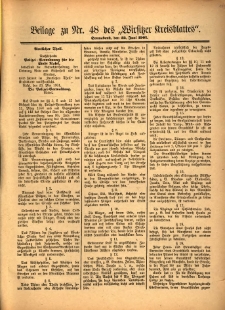 Beilage zu Nr.48 des „Wirsitzer Kreisblattes” 1901.06.22