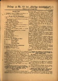 Beilage zu Nr.63 des „Wirsitzer Kreisblattes” 1901.08.14