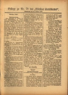 Beilage zu Nr.79 des „Wirsitzer Kreisblattes” 1901.10.12