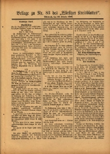 Beilage zu Nr.83 des „Wirsitzer Kreisblattes” 1901.10.23