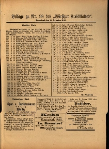Beilage zu Nr.98 des „Wirsitzer Kreisblattes” 1901.12.14