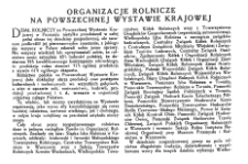 Organizacje rolnicze na Powszechnej Wystawie Krajowej