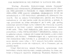 Jak rozbudowywał się Poznań w latach 1931-1935