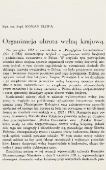 Organizacja obrotu wełną krajową