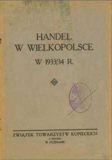 Handel w Wielkopolsce w 1933/34 r.