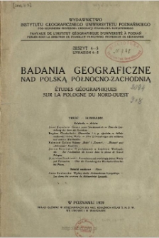 Badania Geograficzne nad Polską P&oacute;łnocno-Zachodnią Z. 4-5 (1929)