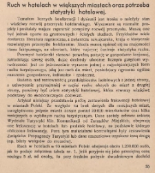 Ruch w hotelach w większych miastach oraz potrzeba statystyki hotelowej