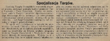 Specjalizacja Targów
