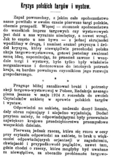 Kryzys polskich targów i wystaw