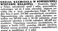 Udział rzemiosła w Powszechnej Wystawie Krajowej