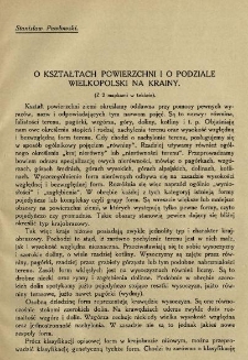 O kształtach powierzchni i o podziale Wielkopolski na krainy