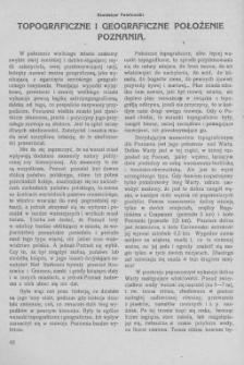 Topograficzne i geograficzne położenie Poznania