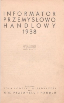 Informator Przemysłowo-Handlowy 1938