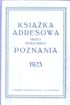 Książka adresowa miasta stołecznego Poznania