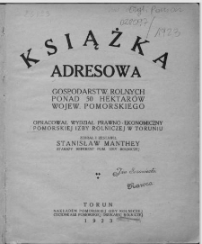 Książka adresowa gospodarstw rolnych ponad 50 hektarów wojew. pomorskiego