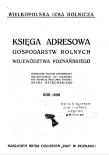 Księga adresowa gospodarstw rolnych województwa poznańskiego