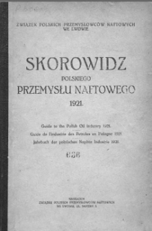 Skorowidz Polskiego Przemysłu Naftowego 1921