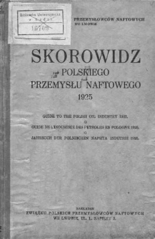 Skorowidz Polskiego Przemysłu Naftowego 1925